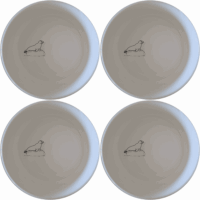 The Harbor Seal Bowl Set of 4 - Range 3 features a charming harbor seal design on each bowl, perfect for adding a touch of nature to your dining experience.