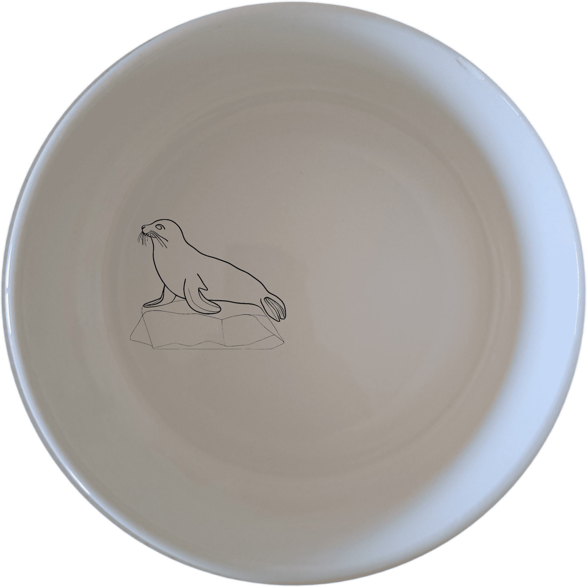 Abstract Harbor Seal Bowl Set of 4 - Range 4 is a beautiful and unique set of four white ceramic bowls featuring an abstract harbor seal design. Perfect for any kitchen or dining room.