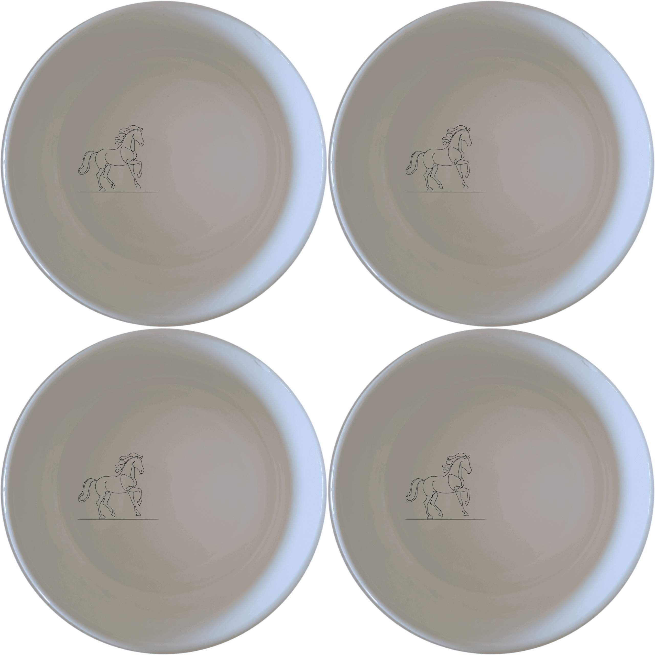 Chinese Year Fire Horse Bowl Set of 4 - Range 4 is a beautiful and unique set of ceramic bowls perfect for any kitchen.