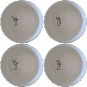 Discover the Christian Imagery Bowl Set of 4, a beautiful and meaningful addition to your dining collection.