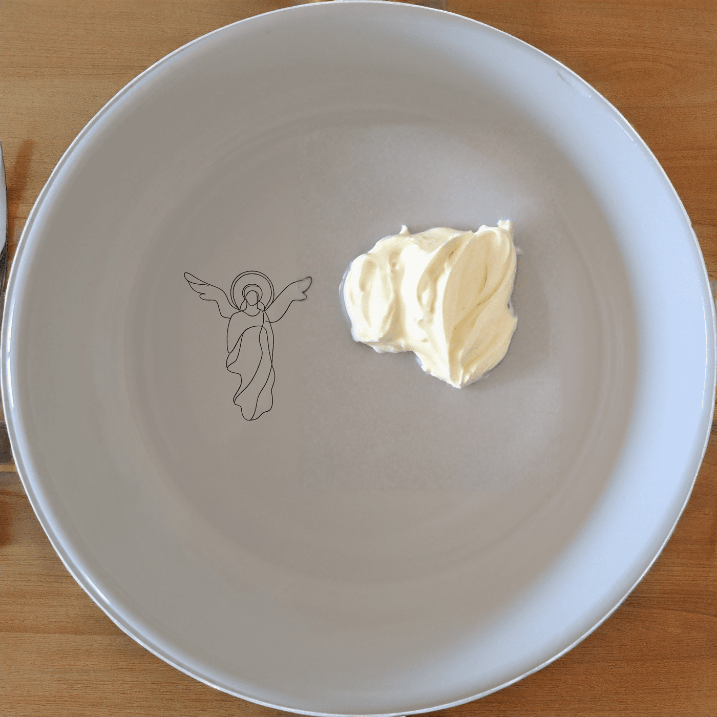 Discover the Christian Imagery Bowl Set of 4, a beautifully designed set of four white ceramic bowls featuring subtle religious artwork.