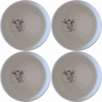 The Curvey Fat Jersey Cows Bowl Set of 4 - Range 4 features a charming design perfect for everyday use or special occasions.
