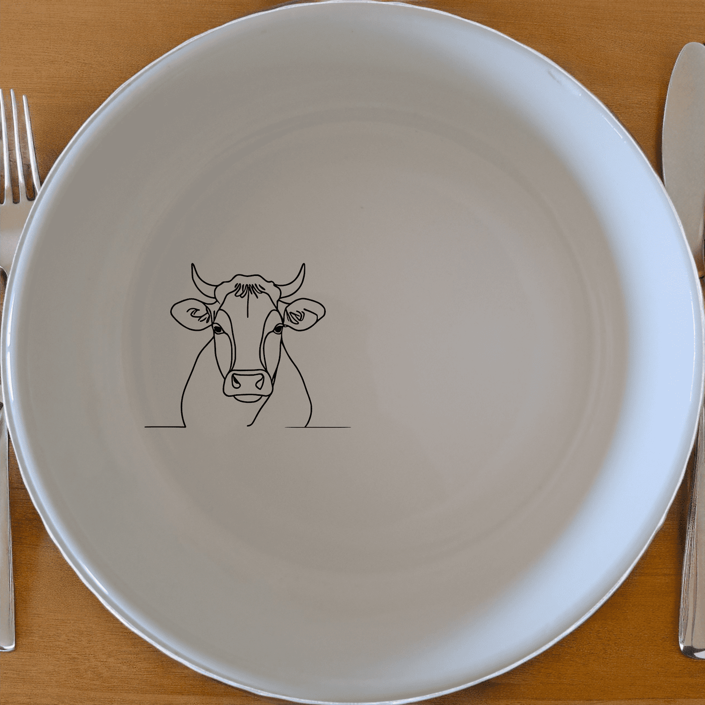 Curvey Fat Jersey Cows Bowl Set of 4 - Range 3 is a charming and stylish addition to your kitchen, featuring a minimalist design with a cow silhouette.