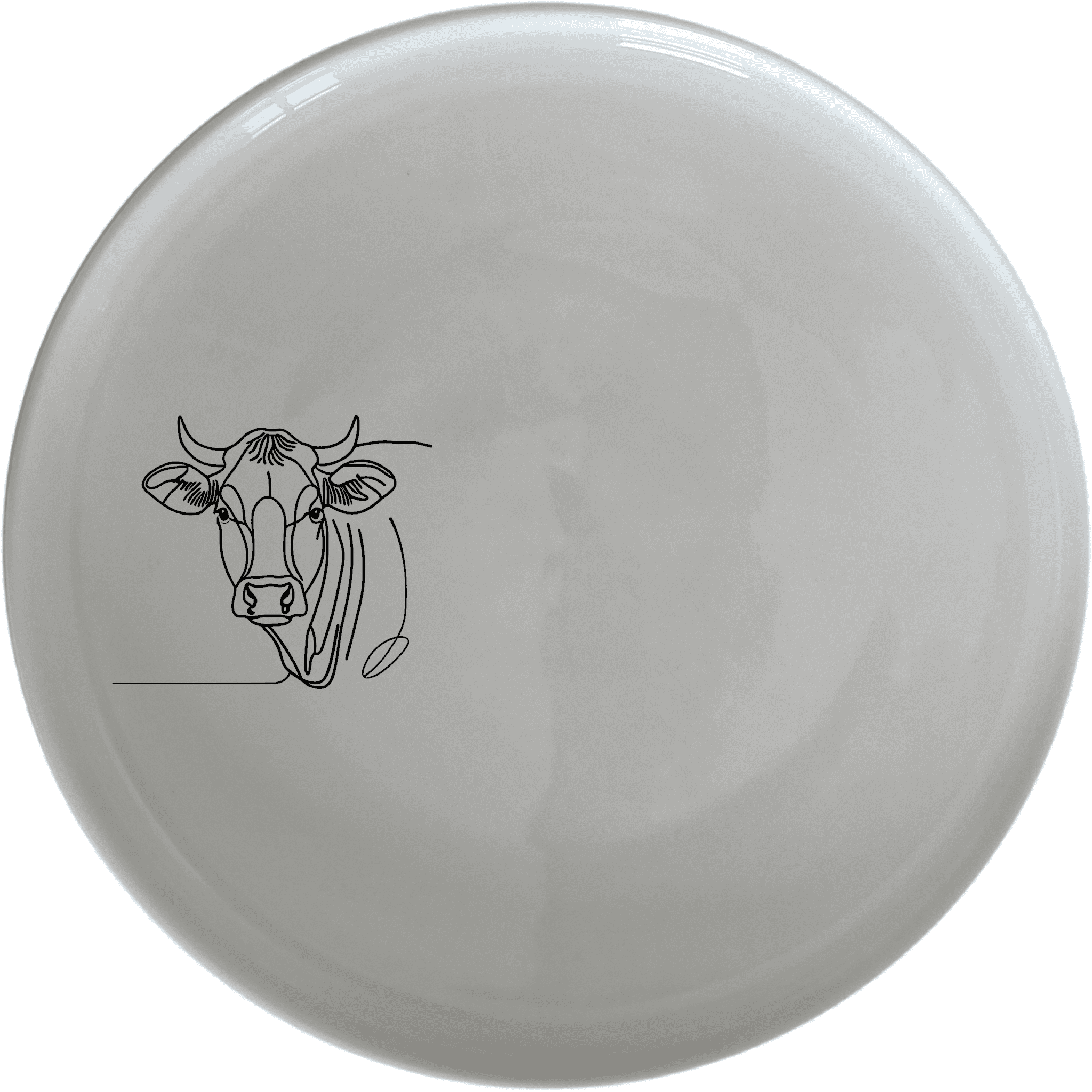 Curvy Fat Jersey Cows Dinner Plate Set of 4 - Range 4 is a stylish and modern dinner plate set featuring a sleek cow design, perfect for adding a touch of elegance to your dining table.