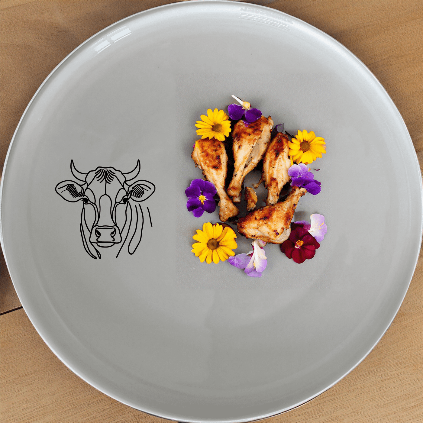 The Curvey Fat Jersey Cows Side Plate Set of 4 - Range 2 adds a charming touch to your dining table with its unique design and high-quality ceramic construction.