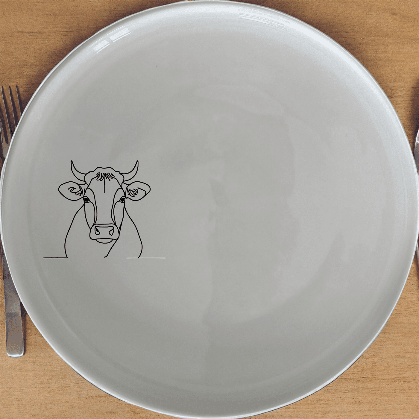 Curvey Fat Jersey Cows Side Plate Set of 4 - Range 3 offers a charming and modern design perfect for any dining table.
