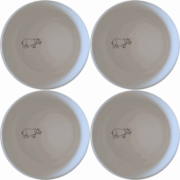 The Curvey Silhouette Hippo Bowl Set of 4 - Range 1 features elegant, minimalist designs perfect for any dining occasion.