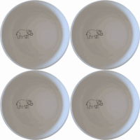 The Curvey Silhouette Hippo Bowl Set of 4 - Range 2 features elegant, minimalist design perfect for modern dining.