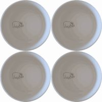 The Curvey Silhouette Hippo Bowl Set of 4 - Range 3 features a sleek, modern design with a subtle hippo silhouette etched into each bowl. Perfect for everyday use or special occasions.