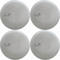 Curvy Sillohuette Hippo Dinner Plate Set of 4 - Range 1 is a stylish and modern dinner plate set featuring a sleek silhouette design.