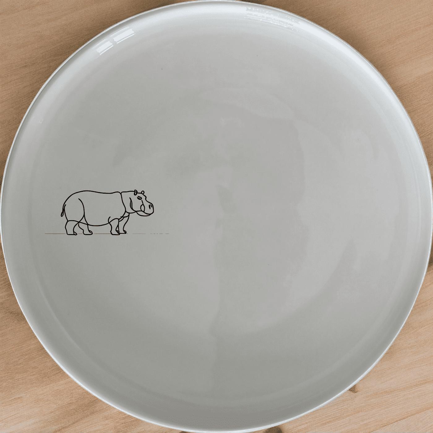 Curvy Sillohuette Hippo Dinner Plate Set of 4 - Range 1 is a stylish and modern dinner plate set featuring a sleek silhouette design.