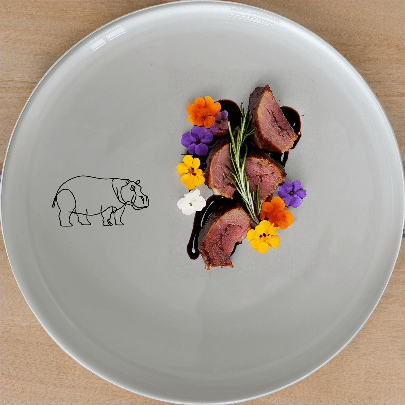 Curvey Sillohuette Hippo Side Plate Set of 4 - Range 2 is a stylish and modern addition to any dining table, perfect for everyday use or special occasions.