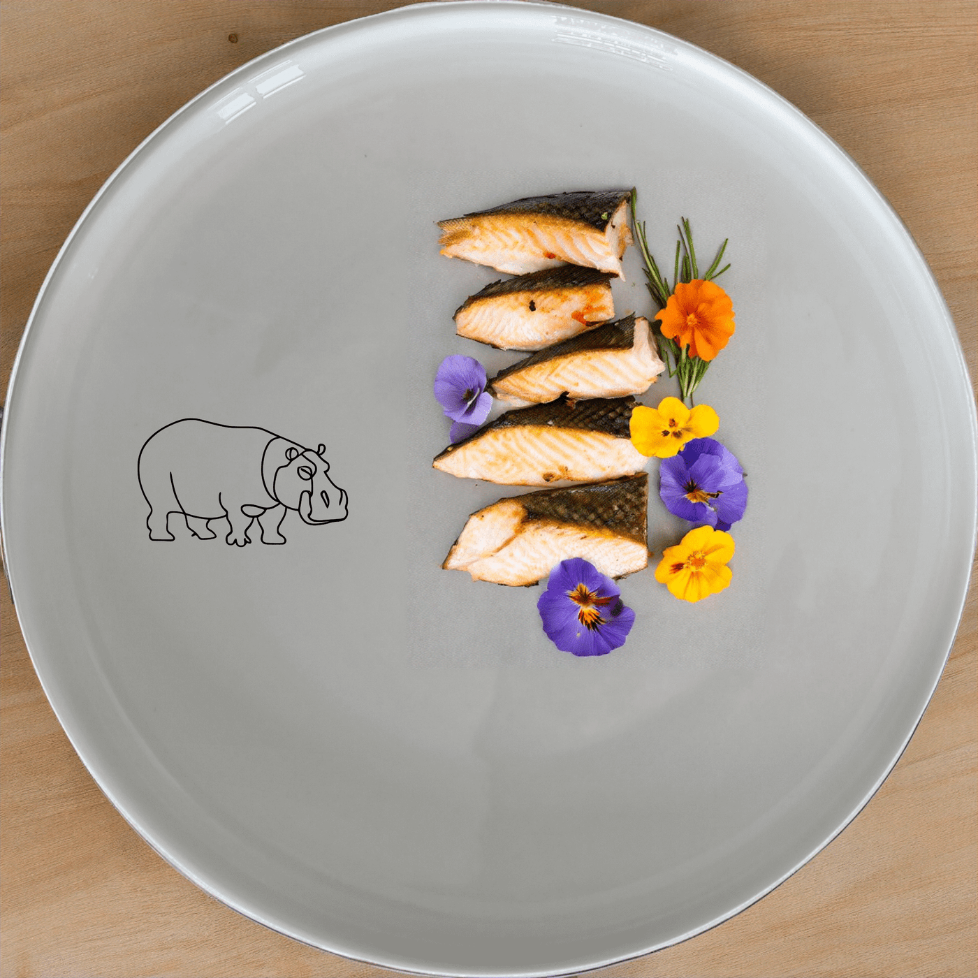 Curvey Sillohuette Hippo Side Plate Set of 4 - Range 3 adds a modern touch to your dining table with its sleek design and unique silhouette.