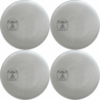 Vitruvian Man Side Plate Set of 4 - Range 2 is a stylish and modern addition to any dining table, featuring a timeless design.