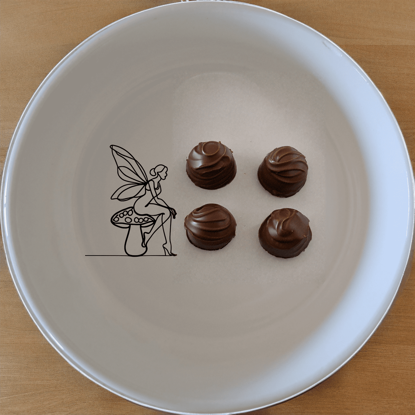 Delicate Fairy Toadstool Bowl Set of 4 adds a touch of whimsy to your dining experience with charming artwork.