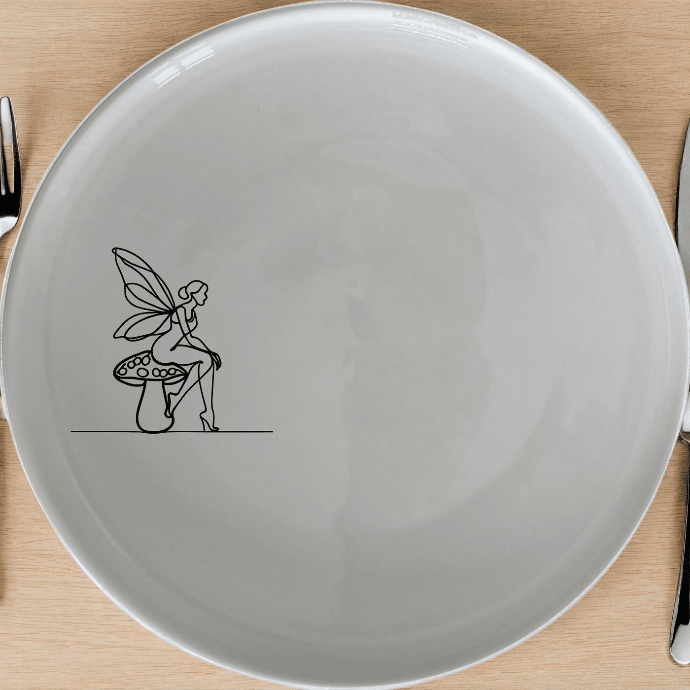 The Delicate Fairy Toadstool Dinner Plate Set of 4 adds a touch of whimsy to your dining table with its charming design.