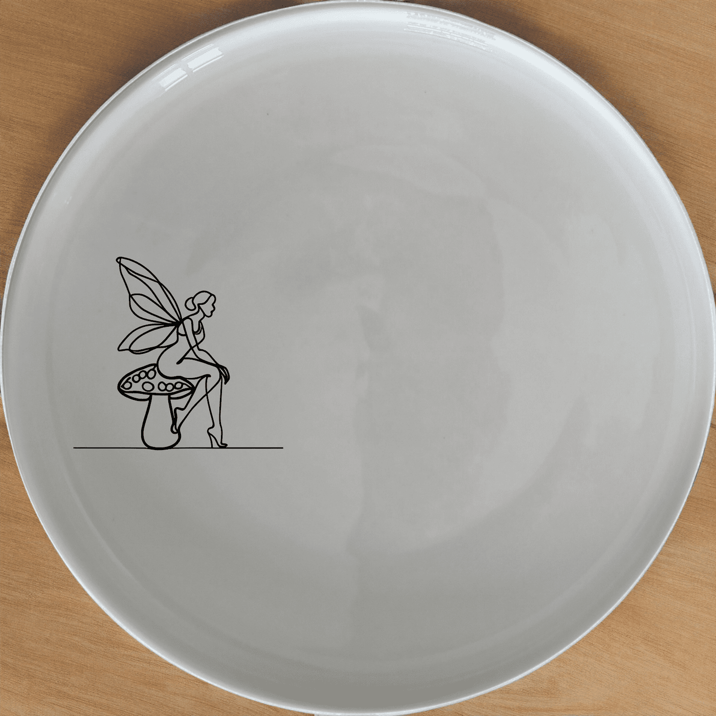 The Delicate Fairy Toadstool Side Plate Set of 4 adds a touch of whimsy to your dining table with its charming design.