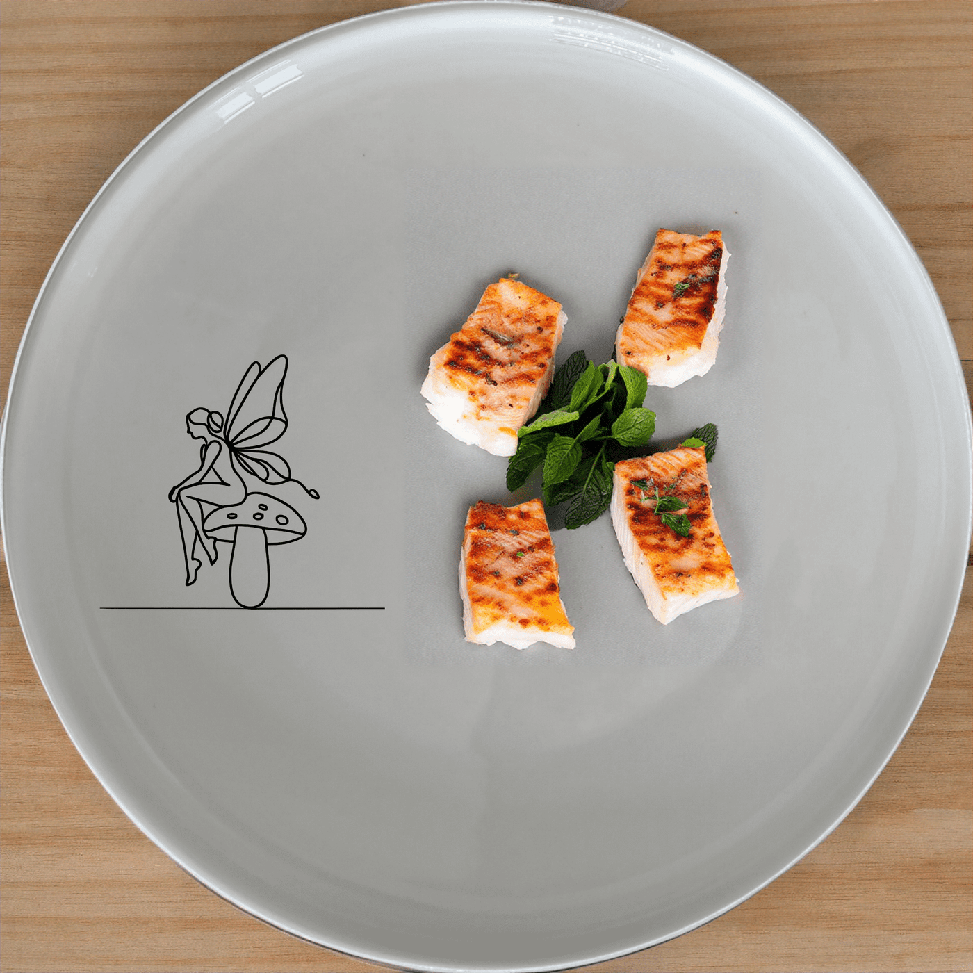 Delicate Fairy Toadstool Side Plate Set of 4 adds a whimsical touch to any dining setting with its elegant design.