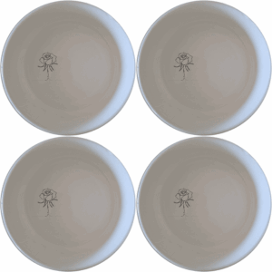 Delicate Roses Bowl Set of 4 offers a minimalist design with elegant rose outlines, perfect for everyday use or special occasions.