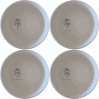 The Delicate Roses Bowl Set of 4 features a minimalist rose design, perfect for everyday use and special occasions.