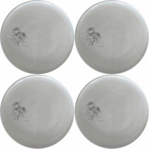 The Delicate Roses Side Plate Set of 4 adds a touch of elegance to any dining table with its subtle floral design.