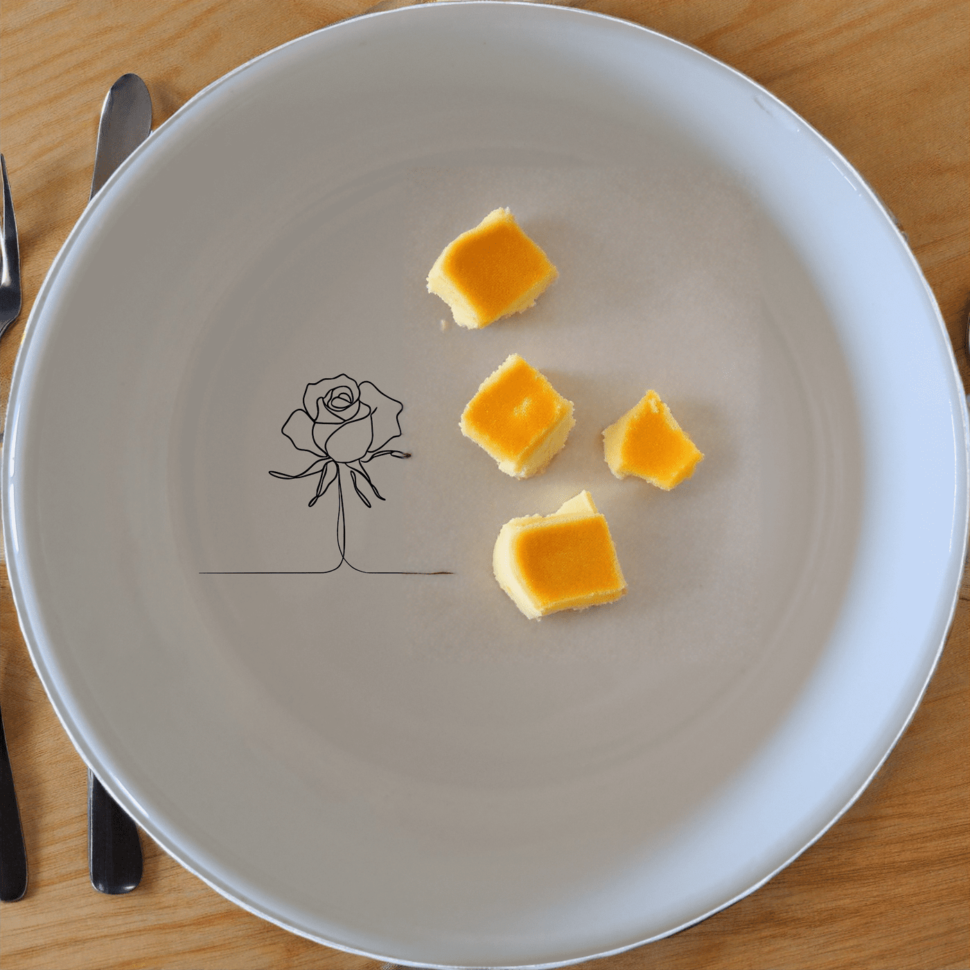 Delicate Roses Bowl Set of 4 offers a minimalist design with elegant rose outlines, perfect for everyday use or special occasions.