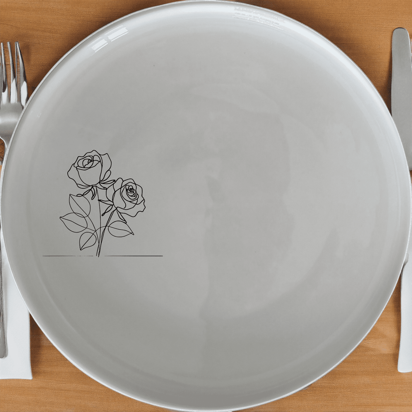 The Delicate Roses Side Plate Set of 4 adds a touch of elegance to any dining table with its subtle floral design.