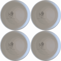 The Hand Drawing Bowl Set of 4 - Range 3 features minimalist line art designs, perfect for modern and contemporary dining settings.