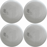 The Drawing Hand Dinner Plate Set of 4 - Range 2 features a minimalist design perfect for modern dining. Crafted from premium ceramic, these plates are both stylish and durable.