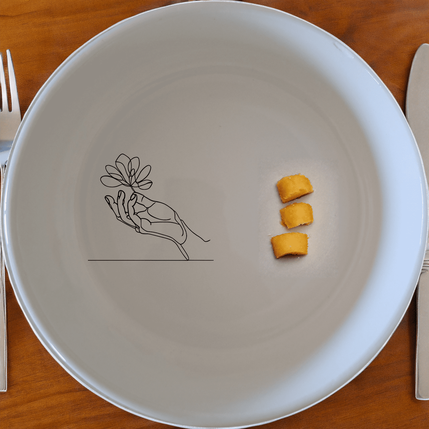 The Drawing Hand Bowl Set of 4 - Range 2 is a modern and stylish addition to your dining collection, perfect for everyday use or special occasions.