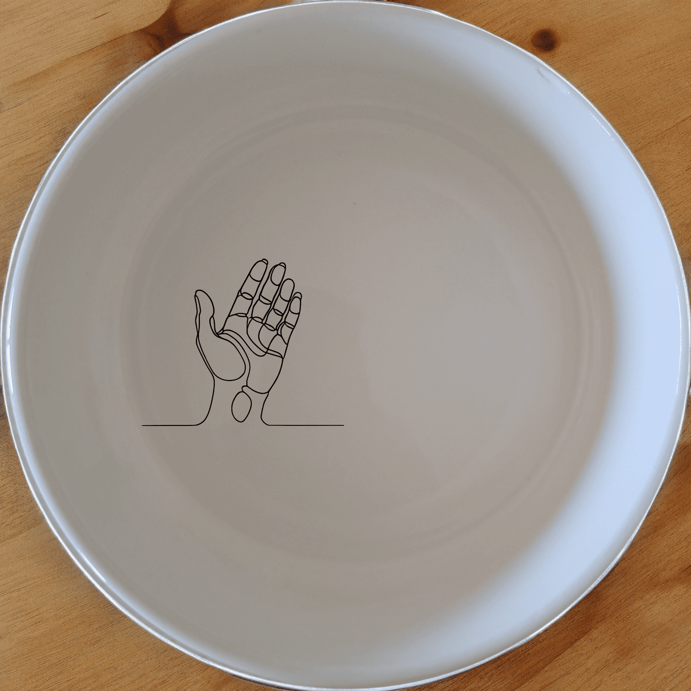 The Hand Drawing Bowl Set of 4 - Range 3 features minimalist line art designs, perfect for modern and contemporary dining settings.