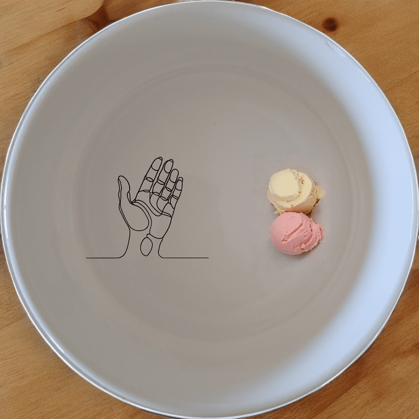 The Hand Drawing Bowl Set of 4 - Range 3 features minimalist line art designs, perfect for modern and contemporary dining settings.
