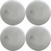 The Curvy Fat Mona Lisa Face Side Plate Set of 4 - Range 1 features a unique, artistic design that adds a touch of elegance to any dining table.