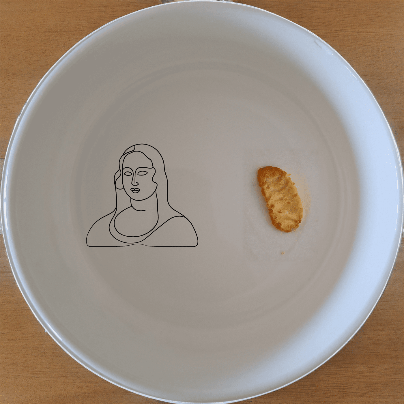 The Curvy Fat Mona Lisa Bowl Set of 4 - Range 2 features a minimalist design with a subtle, elegant silhouette, perfect for modern dining.