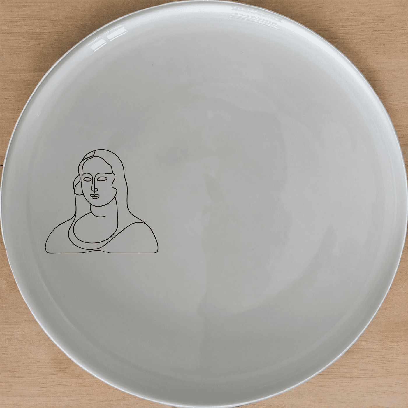 Curvy Fat Mona Lisa Dinner Plate Set of 4 - Range 2 is a stylish and modern dinner plate set featuring a unique abstract design. Perfect for any dining occasion.
