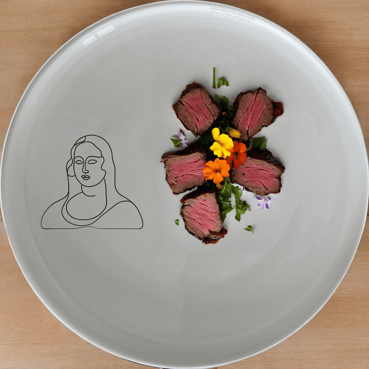 Curvy Fat Mona Lisa Side Plate Set of 4 - Range 2 is a stylish and modern addition to any dining set, perfect for everyday use or special occasions.