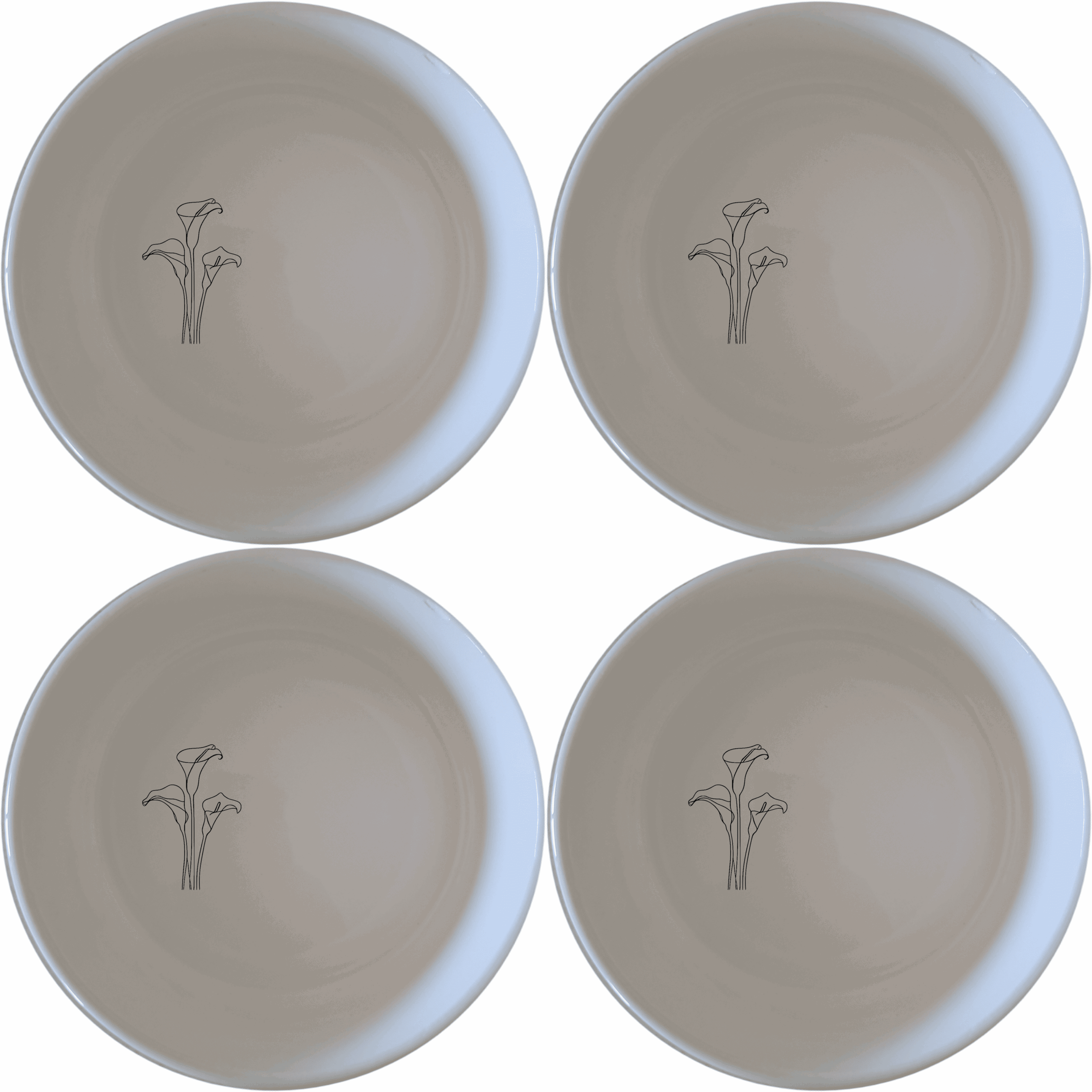 Arum Lilies Bowl Set of 4 - Range 4 is a stylish and versatile addition to your kitchen, perfect for any occasion.