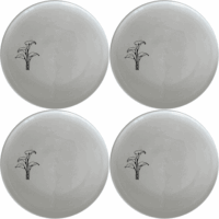 Arum Lilies Dinner Plate Set of 4 - Range 2 is a stylish and elegant dinner plate set featuring delicate arum lilies.