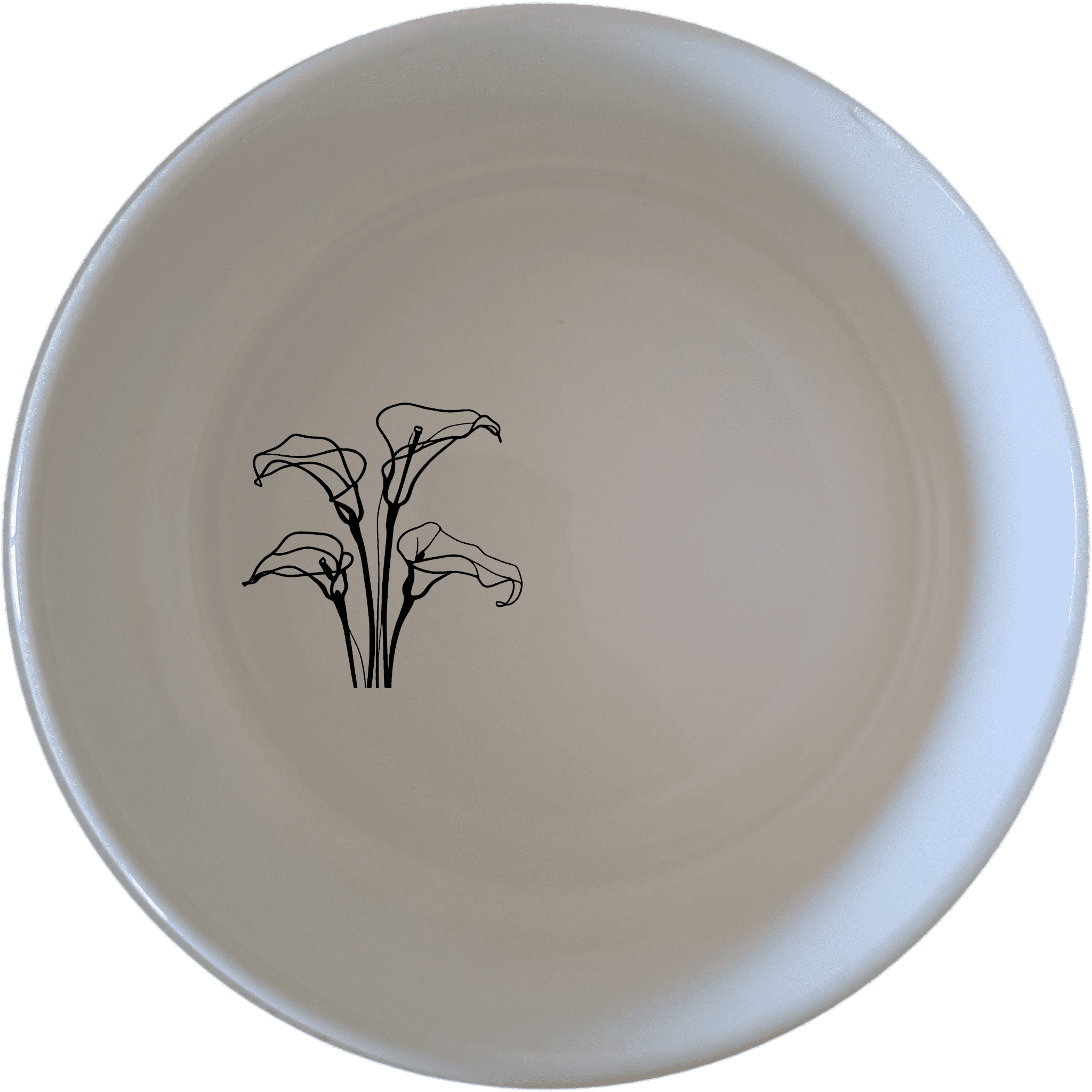 Arum Lilies Bowl Set of 4 - Range 3 is a beautiful set of four white ceramic bowls featuring a delicate laser-etched design of arum lilies, perfect for any dining occasion.