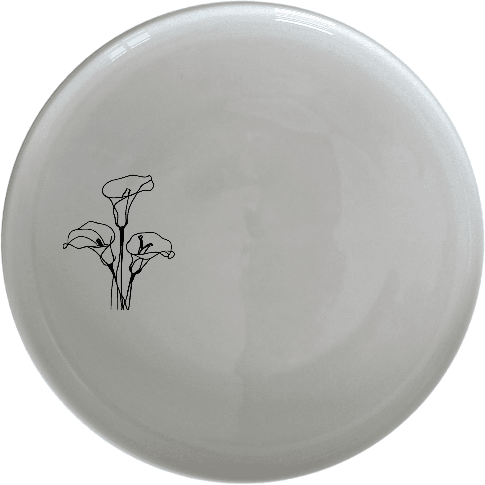 Arum Lilies Side Plate Set of 4 - Range 1 is a beautifully designed set of four white ceramic side plates featuring an elegant laser-etched arum lily design. Perfect for everyday use or special occasions.