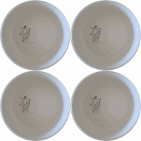 The Greek Mythology Imagery Bowl Set of 4 - Range 12 brings classical elegance to your dining table with intricate artwork.