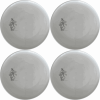 The Greek Mythology Imagery Dinner Plate Set of 4 - Range 2 brings classical elegance to your dining table with timeless artwork.