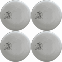 Greek Mythology Imagery Side Plate Set of 4 - Range 1 adds artistic flair to your dining table with intricate mythological designs.