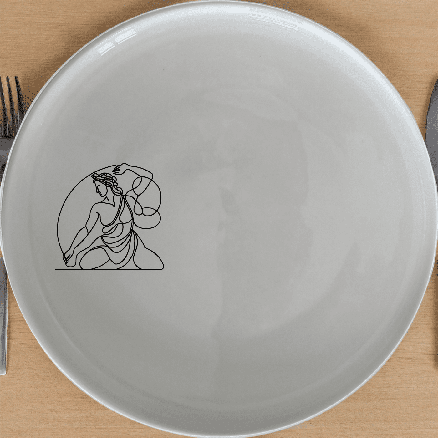 The Greek Mythology Imagery Dinner Plate Set of 4 brings ancient artistry to your dining table with timeless elegance.