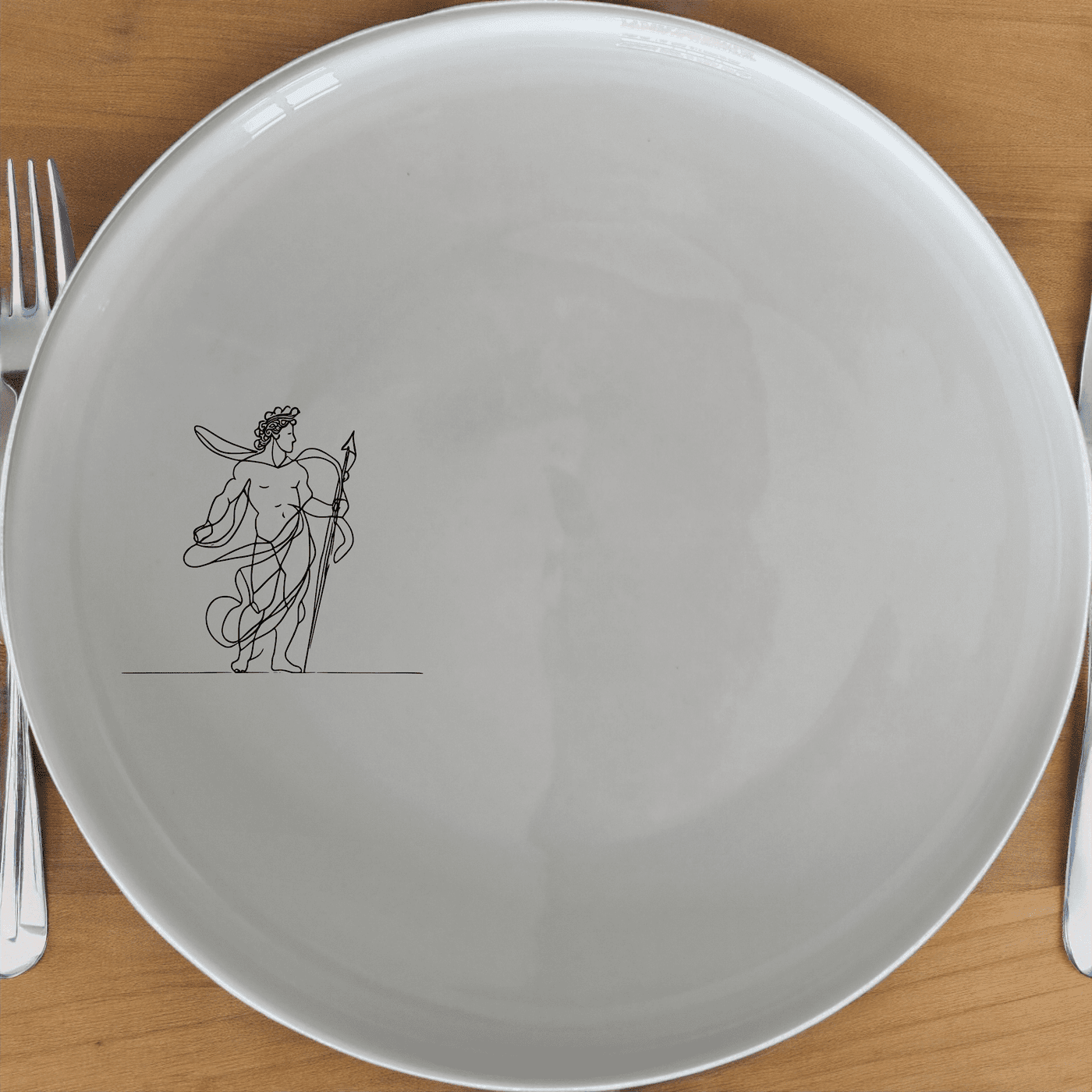 The Greek Mythology Imagery Dinner Plate Set of 4 brings classical elegance to your dining table with timeless artwork.