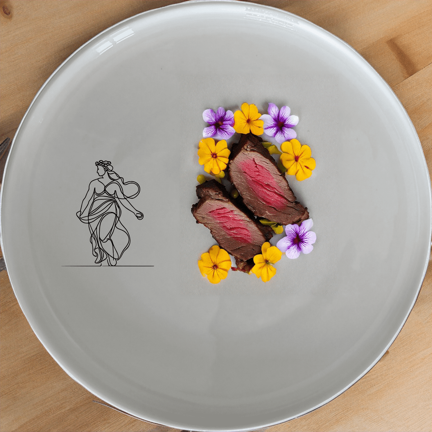 The Greek Mythology Imagery Side Plate Set of 4 - Range 2 features elegant designs perfect for any dining setting.