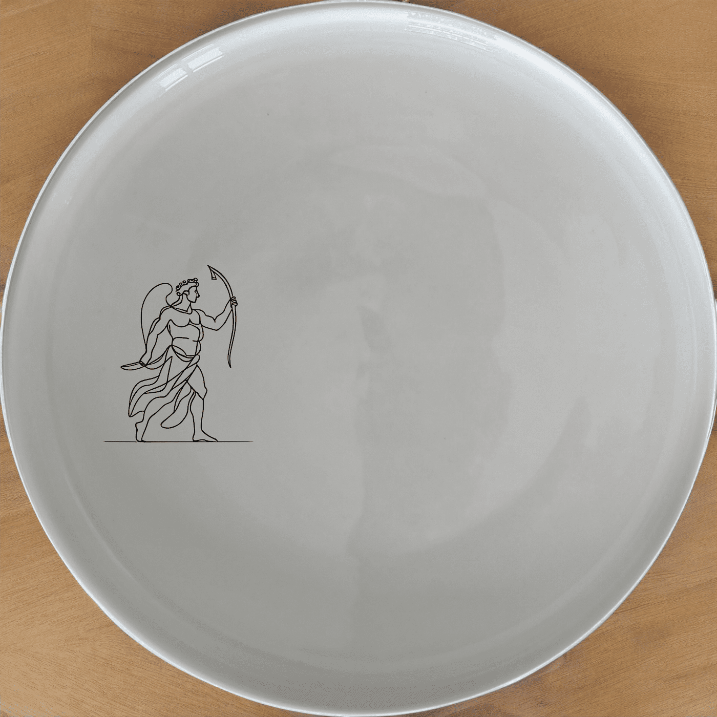 The Greek Mythology Imagery Side Plate Set of 4 - Range 4 brings classical elegance to your dining table with intricate laser-etched designs.
