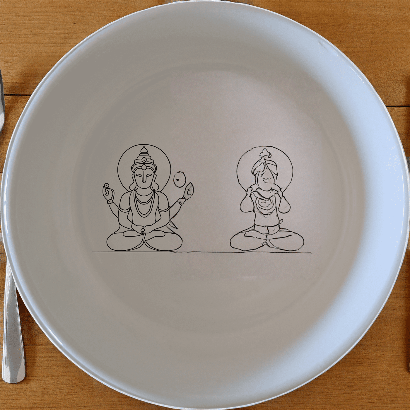 The Hindu Imagery Panda Bowl Set of 4 features intricate designs that blend tradition with modern aesthetics, perfect for any dining occasion.