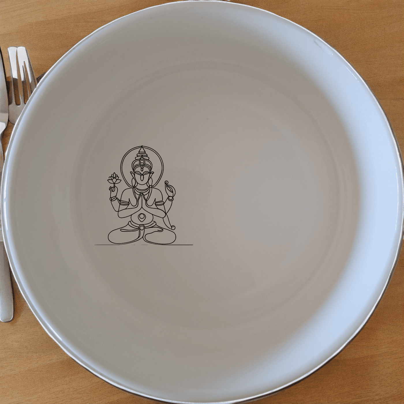 The Hindu Imagery Panda Bowl Set of 4 features intricate designs that bring spiritual elegance to your dining experience.