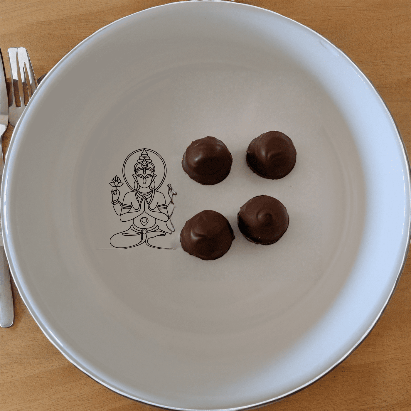 The Hindu Imagery Panda Bowl Set of 4 features intricate designs that bring spiritual elegance to your dining experience.